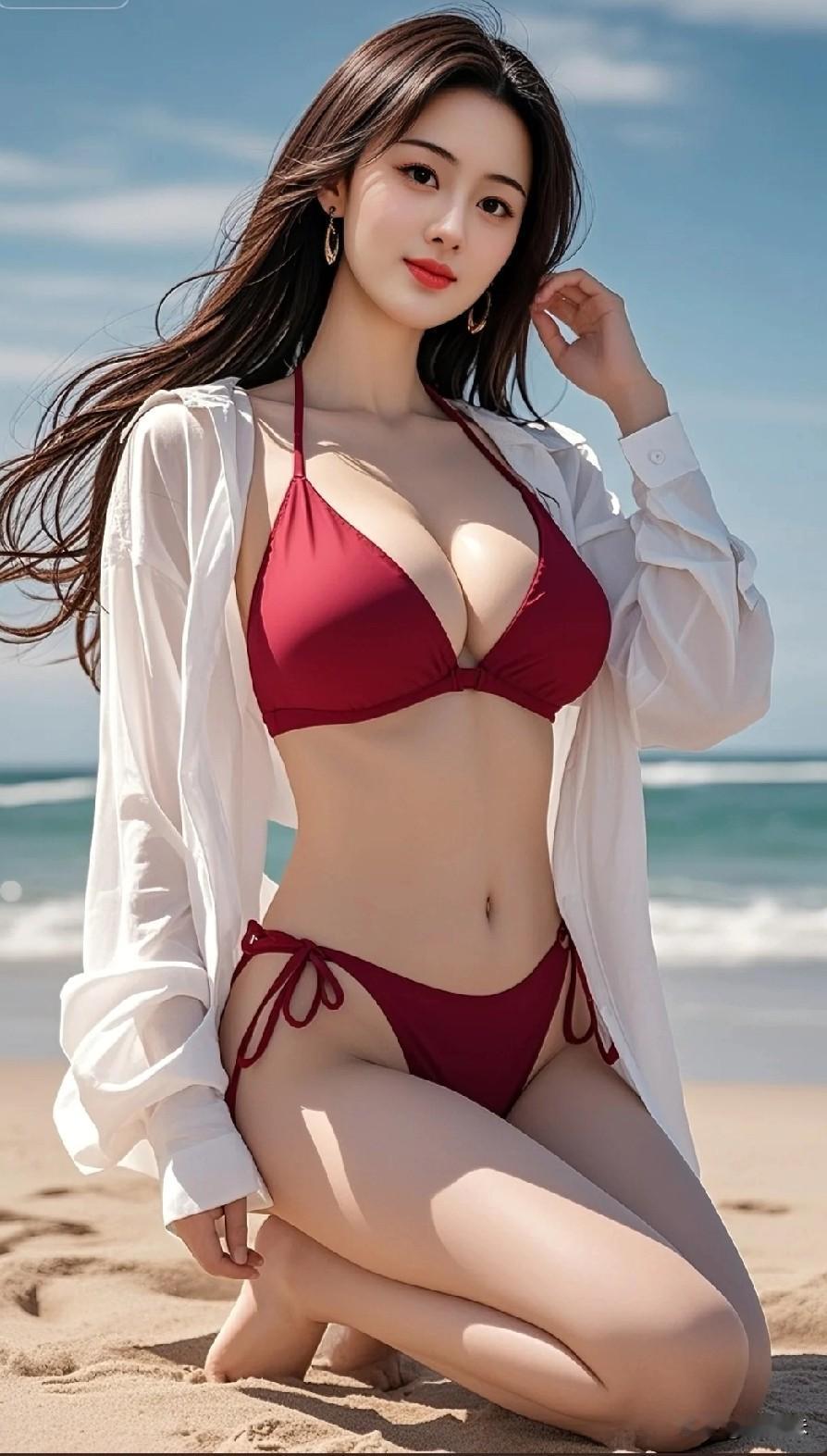 什么是女人的极致魅力? 
看到这张图，瞬间想立刻飞去海边度假!阳光、沙滩、海浪，