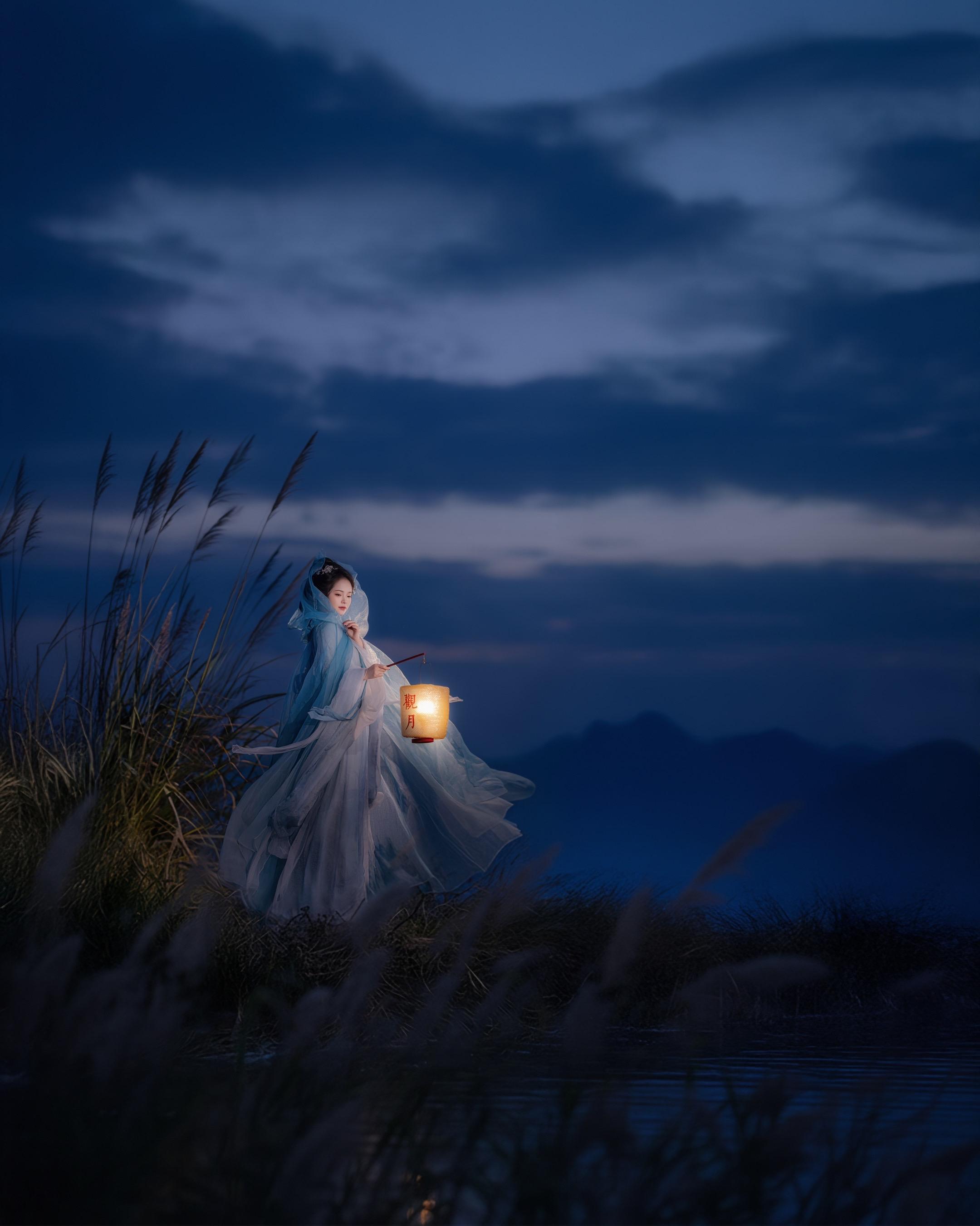 夜色和夕阳下的芦苇荡你们更喜欢哪种