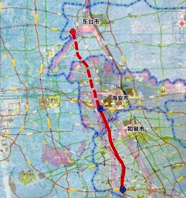 【东台至张家港高速公路东台至如皋段新建工程】正在开展前期招标工作。全长约76千米