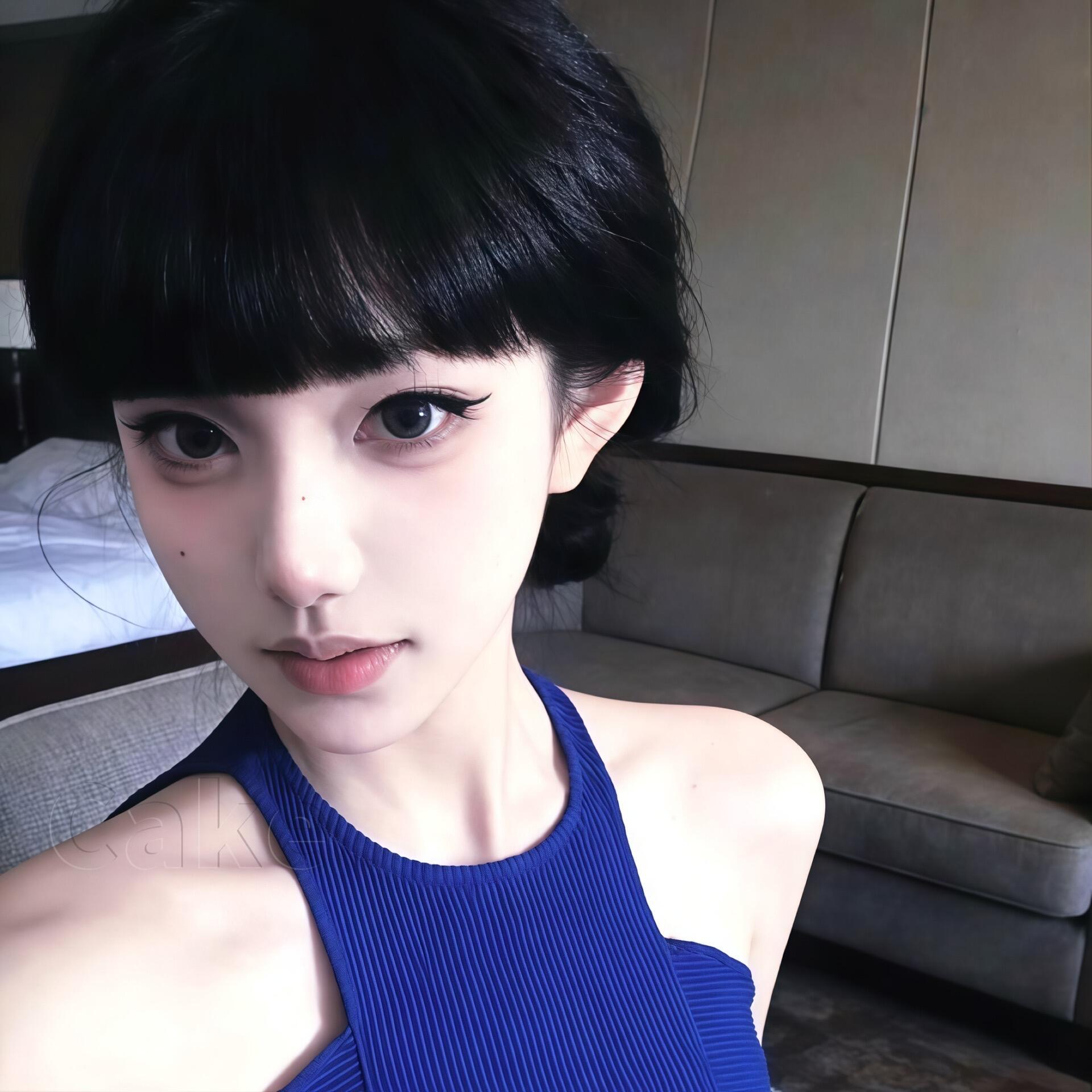 𝐰𝐞𝐜𝐡𝐚𝐭｜头像背景图搭配审美积累 |女头 |蓝色系 |清冷感头像