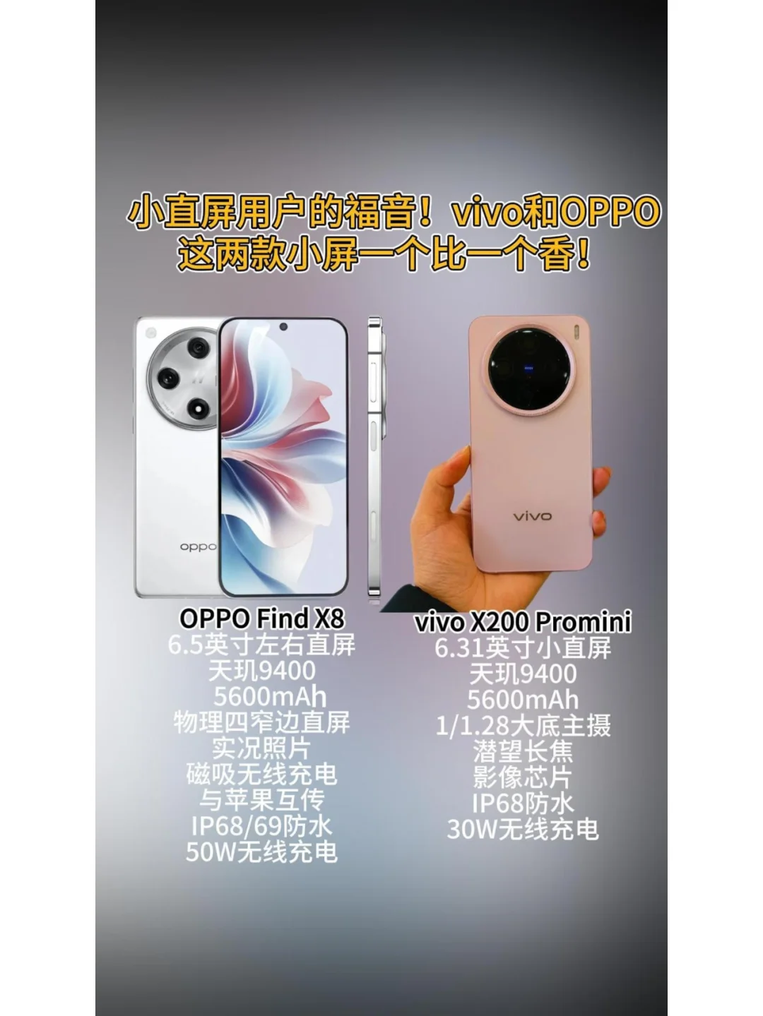 vivo和OPPO这两款小屏闭眼入吧？