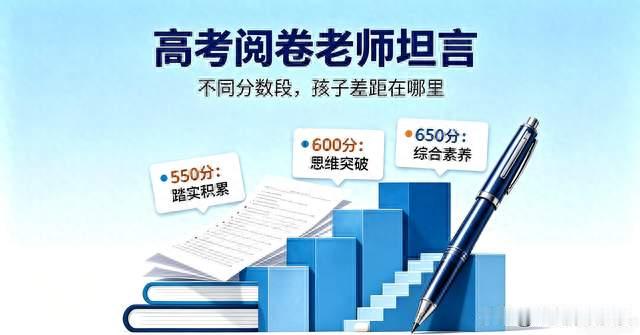 高考阅卷老师坦言：550分、600分、650分，分别意味着什么？