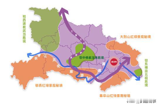 湖北省的“国土新规划”还有一个亮点，即现代文旅与历史风貌的相结合。
例如规划当中