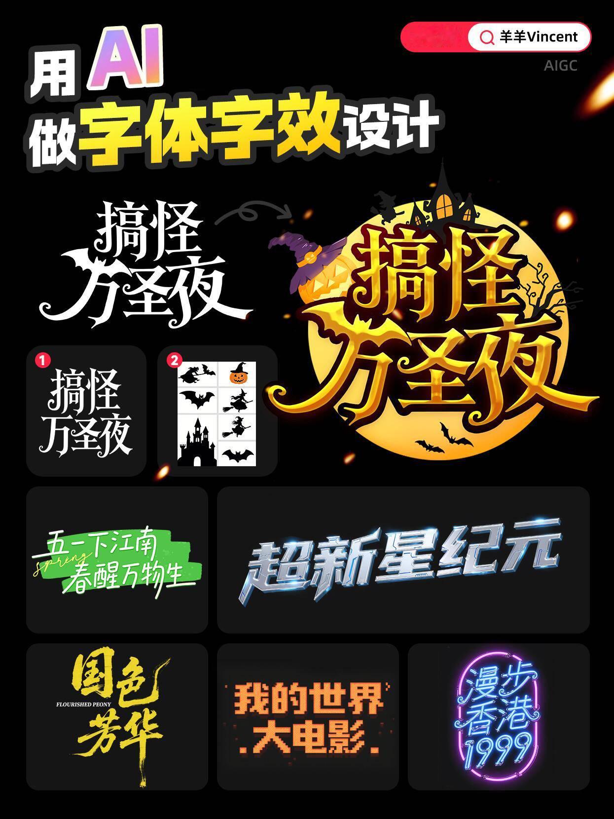 2种字体设计解决方案！从一键生成到PS高阶玩法全解析 ​​​