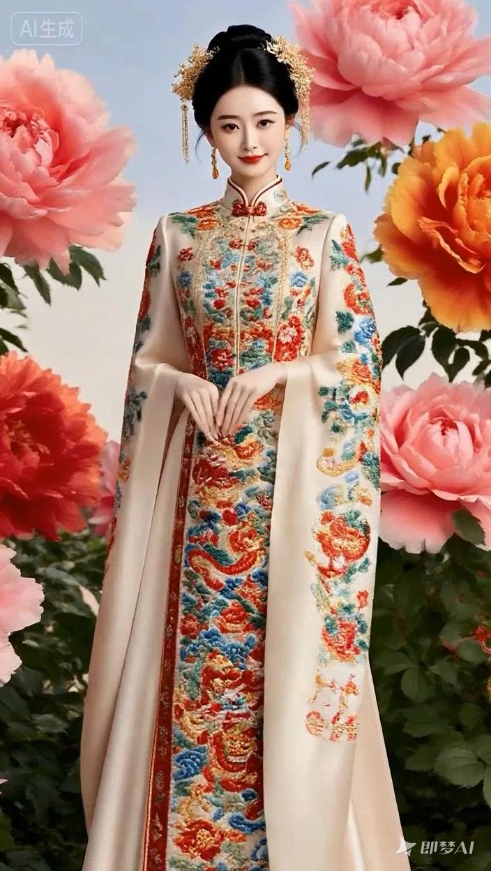 七绝●诗情画意  

色彩缤纷艳牡丹，
芳香四溢绽花团。
华裳锦绣端庄美，
绚丽