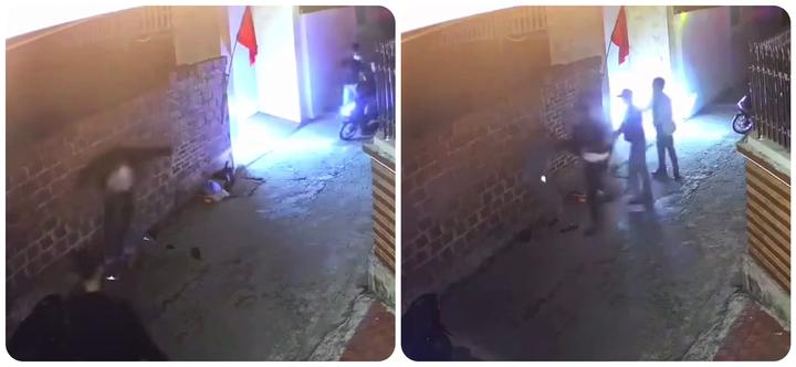 越南海防一群年轻人夜间骑摩托车被警告，冲进去追打辅助警察
2月19日下午，和平区