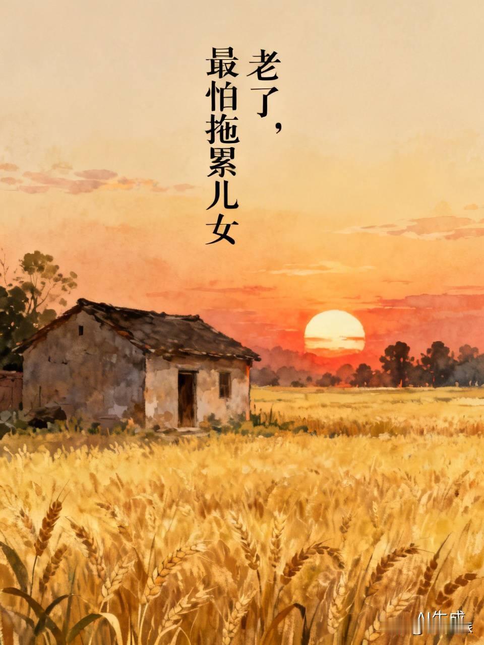 作为农民，最怕的还真不是穷。年轻时，咱面朝黄土背朝天，再苦再累的日子都咬牙扛过来