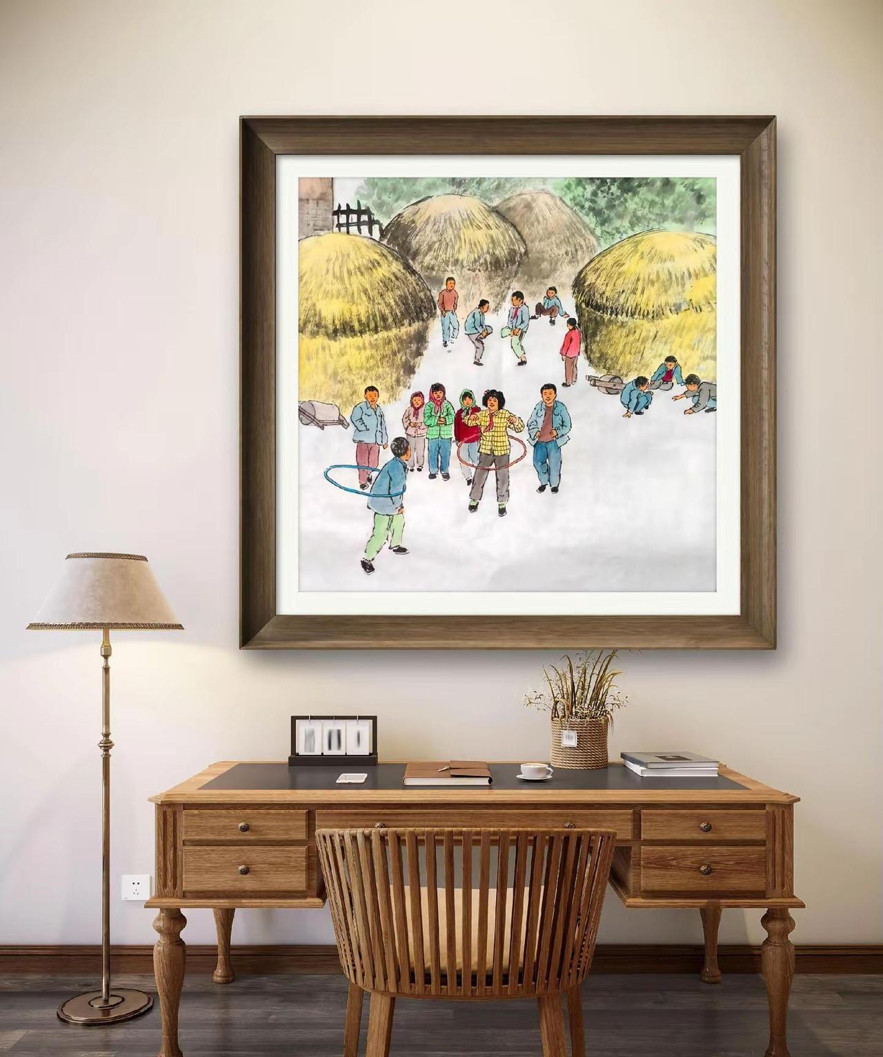 童年时光。六一儿童节国画人物 国画童趣 人物画 上热搜