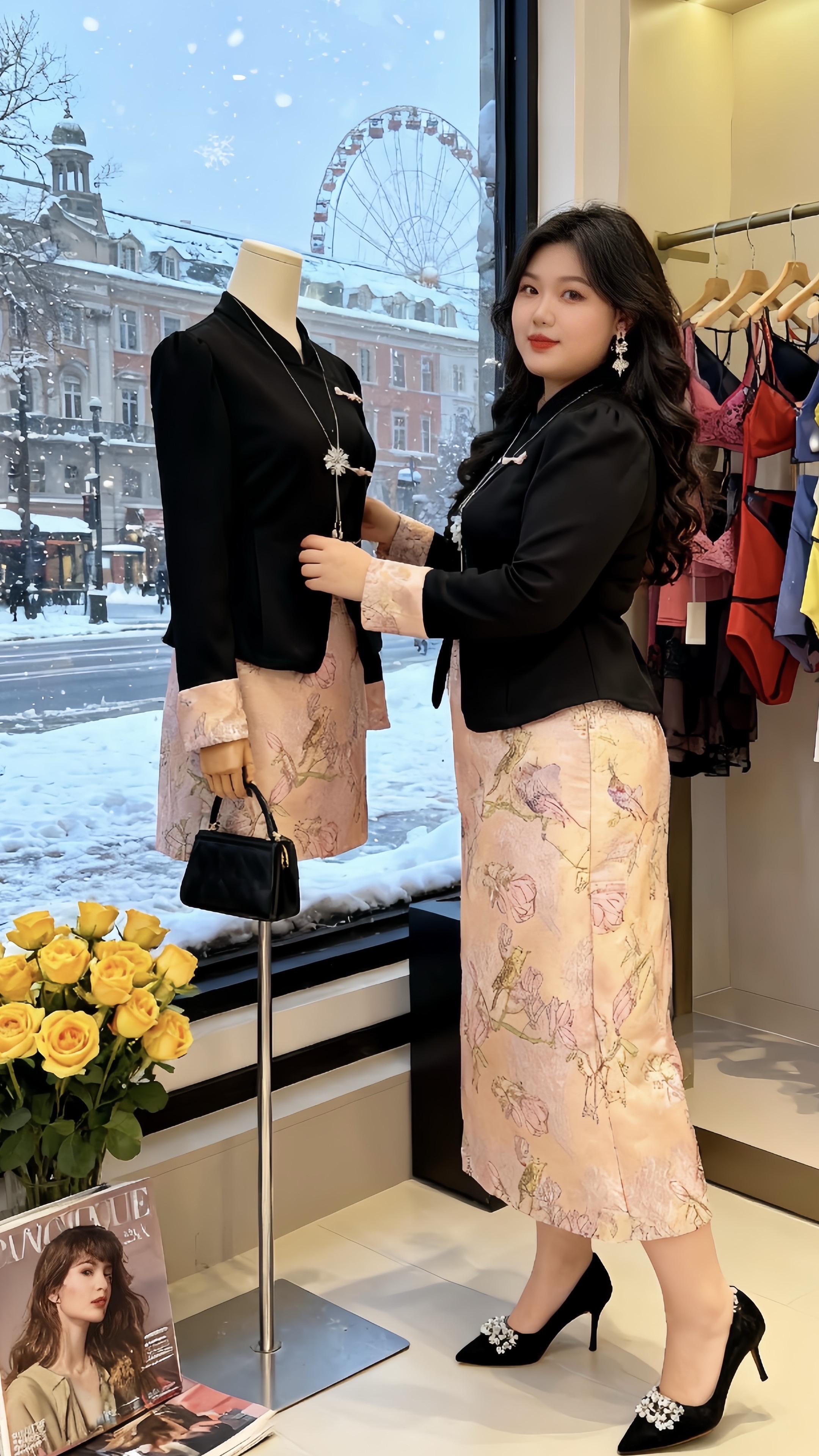 谁穿谁好看 国风古韵 大码女装120斤到220斤 不怕你胖就怕你不时尚 冬季穿搭