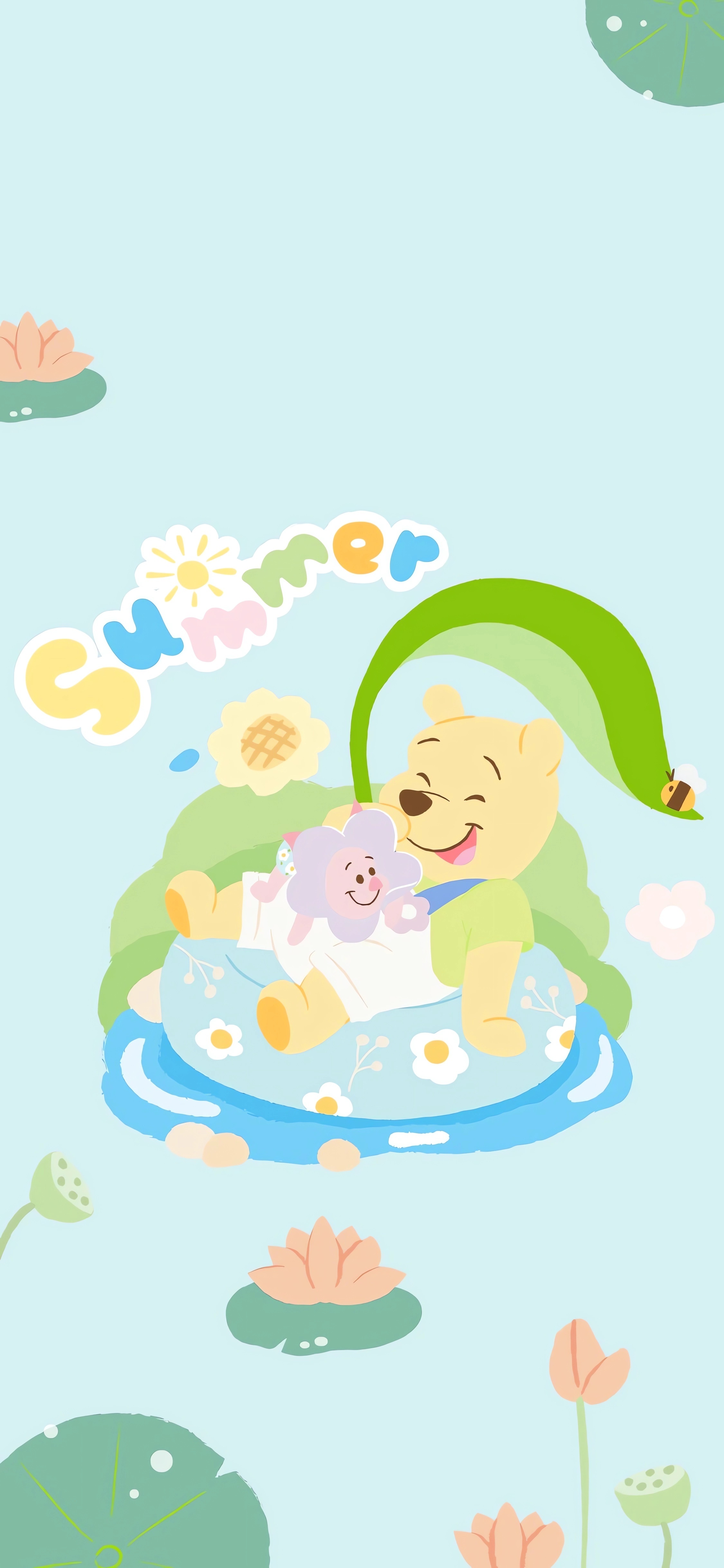 🌻噗噗熊和朋友🍧快乐夏天壁纸🐝 ​​​