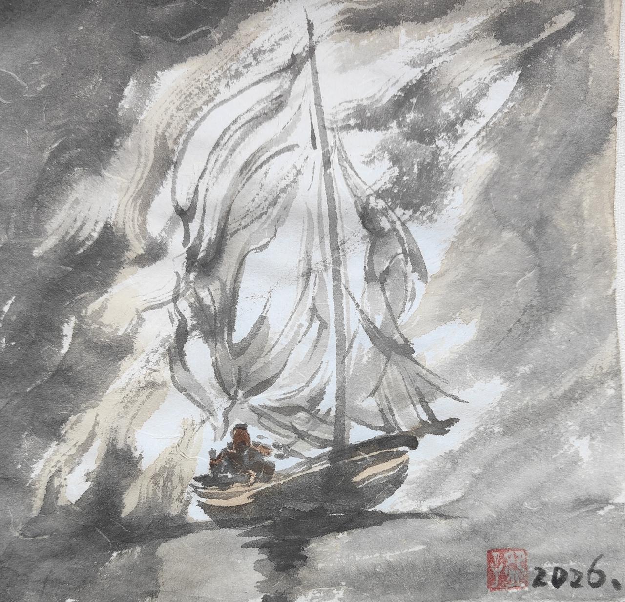 碗子的潜意识水墨《心游系列No4》