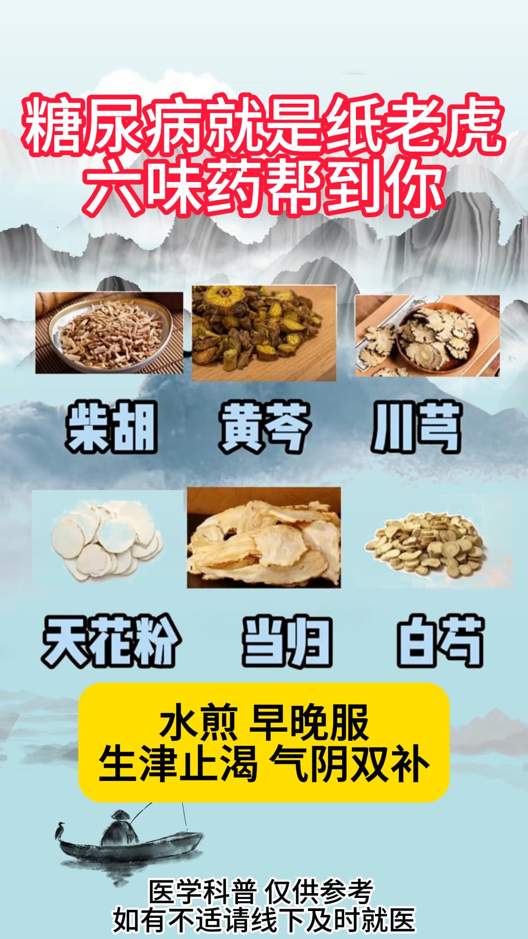 糖尿病就是纸老虎 六味药帮助你#健康##中医##养生#