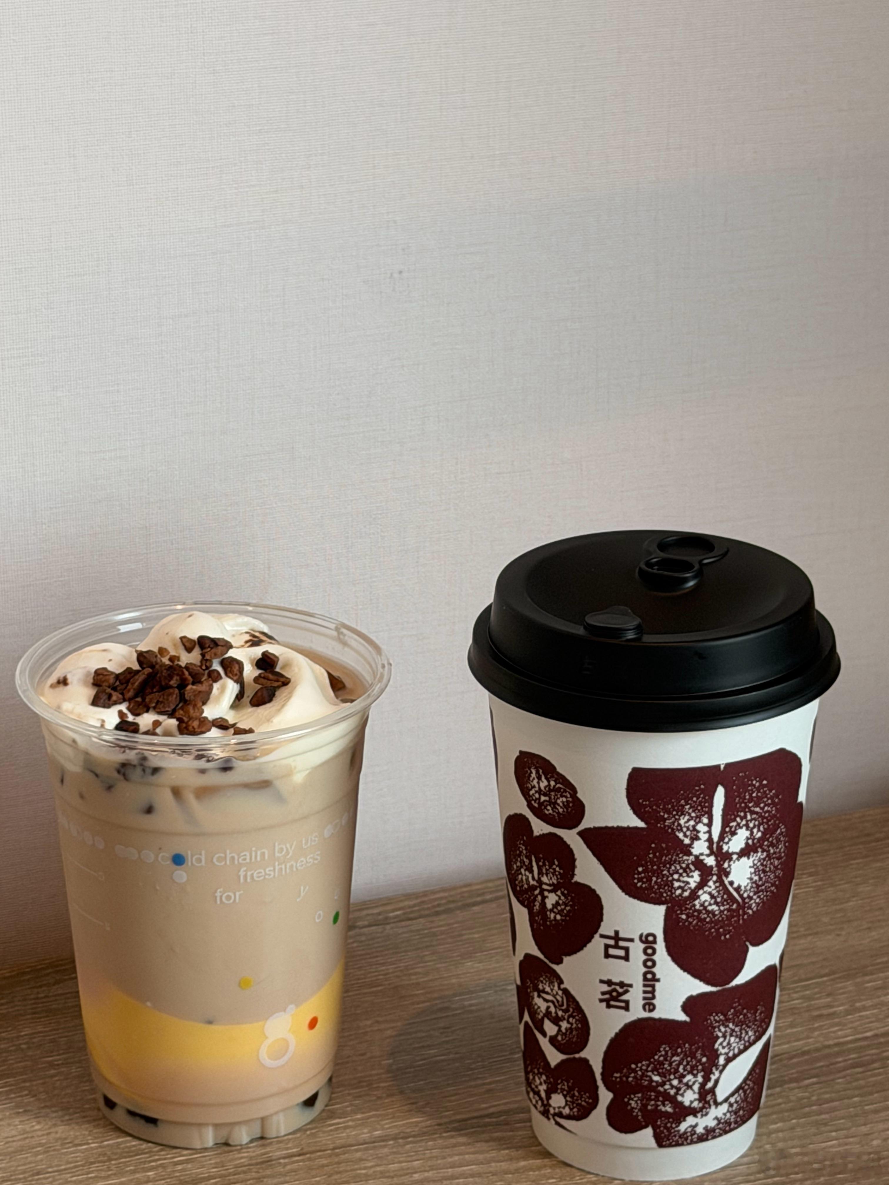 果然东西都是喝不到的时候最想喝，平时一个月点不两杯奶茶，这周发现酒店能点到古茗之