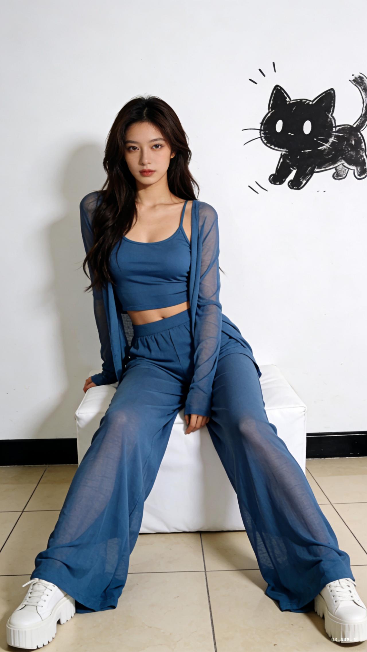 蓝色纯欲风 显气质感穿搭 气质穿搭 大方优雅穿搭 高级气质风穿搭