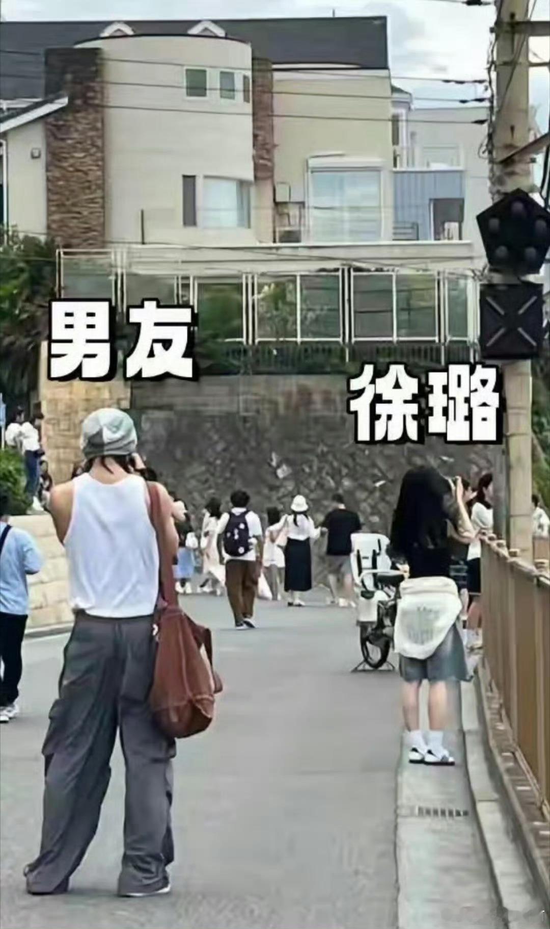 徐璐陪小5岁男友日本度假两个人颜值身高都很般配诶，祝福吧 