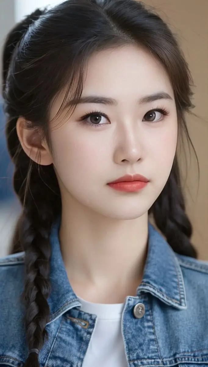 AI双辫生活照 ai创作