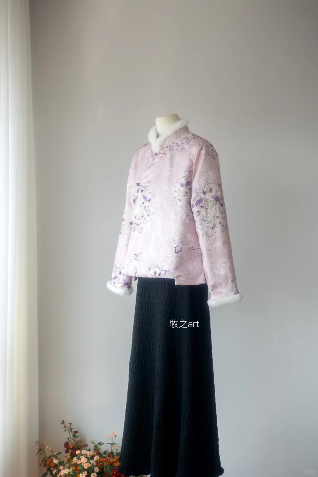 好喜欢紫色缎面棉服｜绝绝子的新中式
