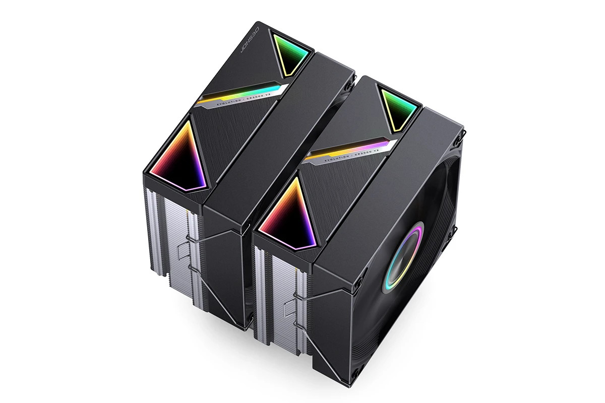乔斯伯推出CR-3000V2散热器双塔六热管双风扇方案，顶盖使用无限镜设计近日，
