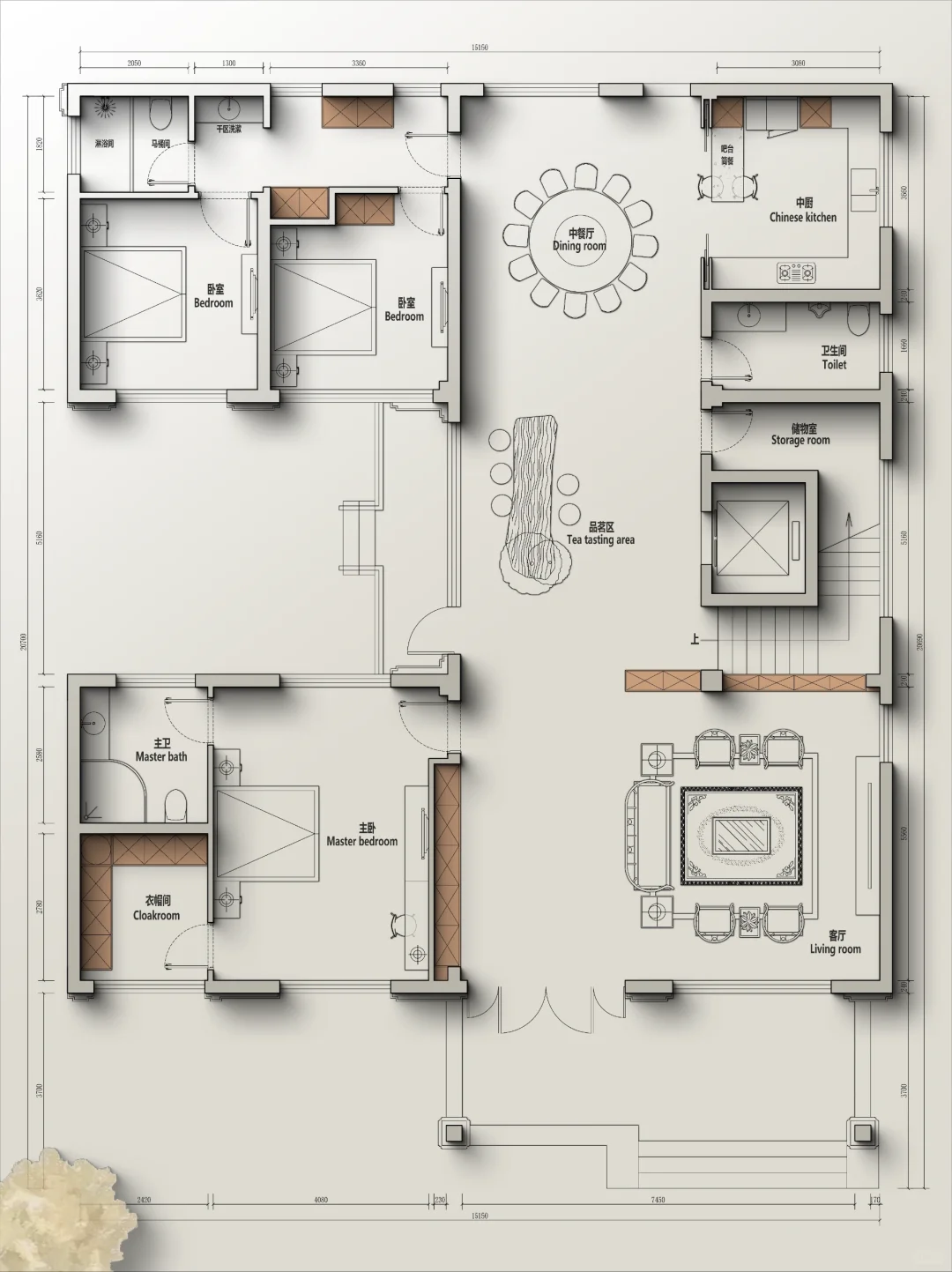 🍁户型改造丨500m²自建房户型优化