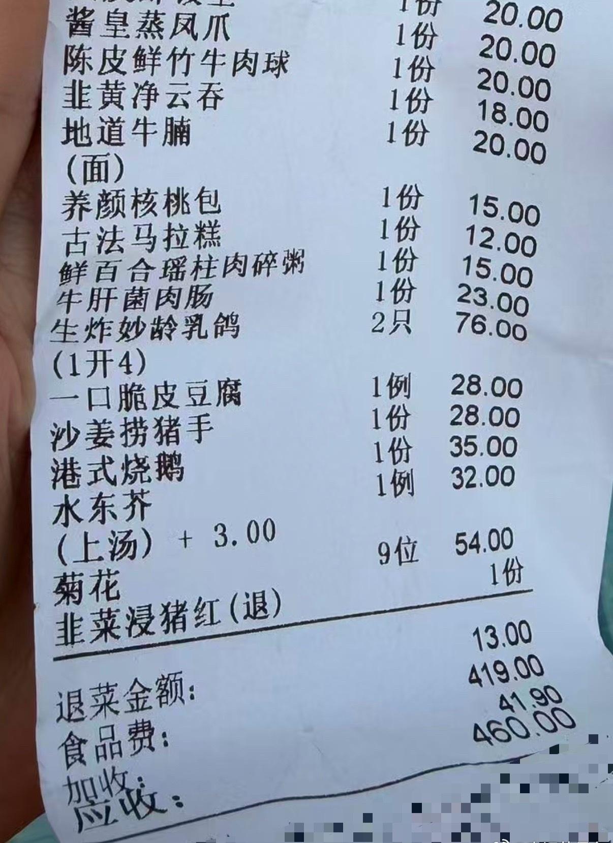 以前都没有的，不知道从什么时候开始加收起这个费用了。
那天9个人，有3个都是小朋