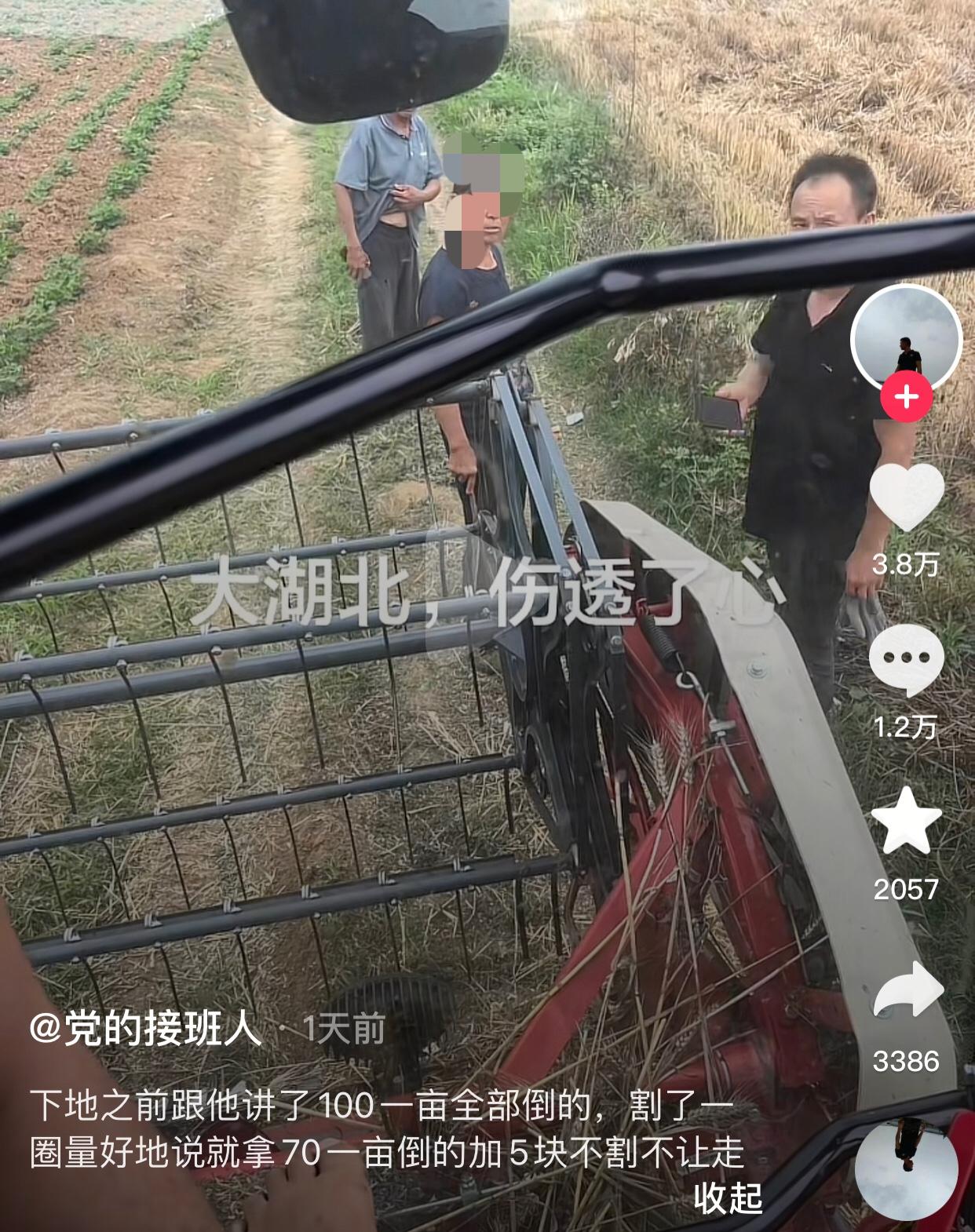 一夜之间，全国收割机师傅集体绕开湖北麦田，湖北的农户们望着地里无人收割的麦子急得