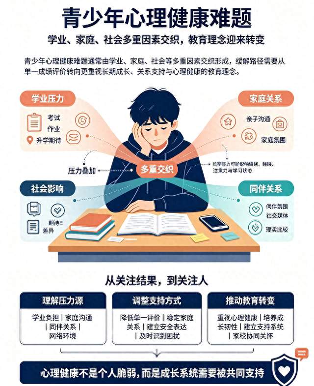 青少年心理健康难题：多重因素交织，教育理念迎来转变