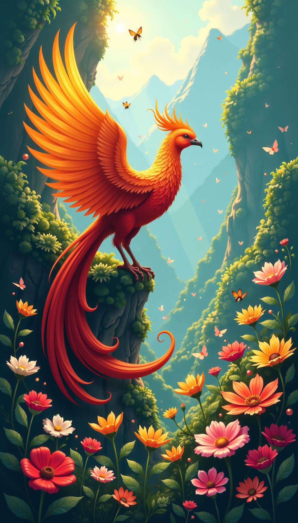 上联:山中百鸟凤为首
下联:林里千花蝶作群。