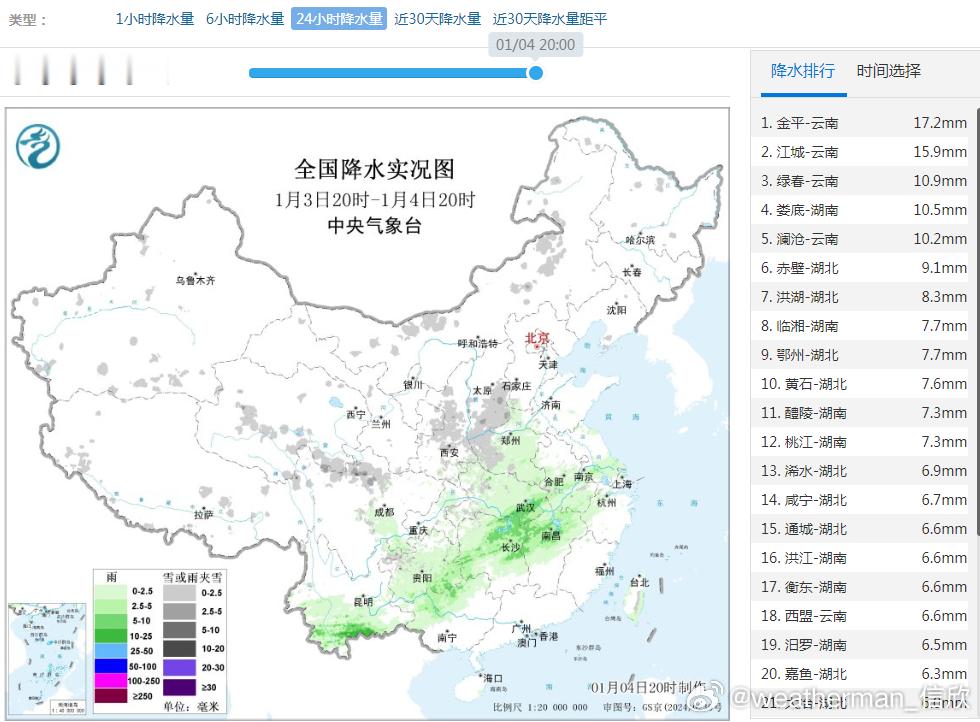 【降水缩减 干燥加码】昨晚到今天，华北南部到长江中下游多地出现降水。今晚到明天，