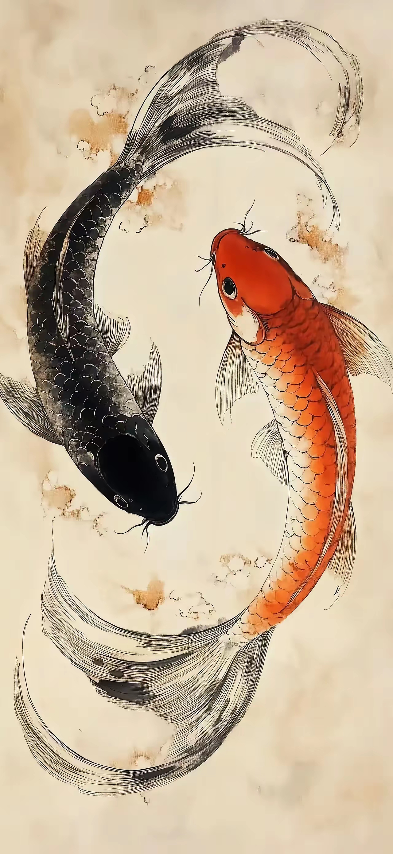 锦鲤 附体，年年有“鱼”，一组手机壁纸分享。（图源网络，侵删） ​​​