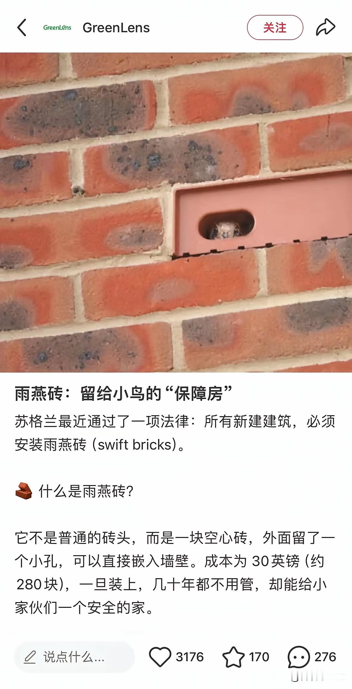 什么是责任社会化，利益资本化，苏格兰的这个雨燕砖就是一个最生动的例子,30英镑的