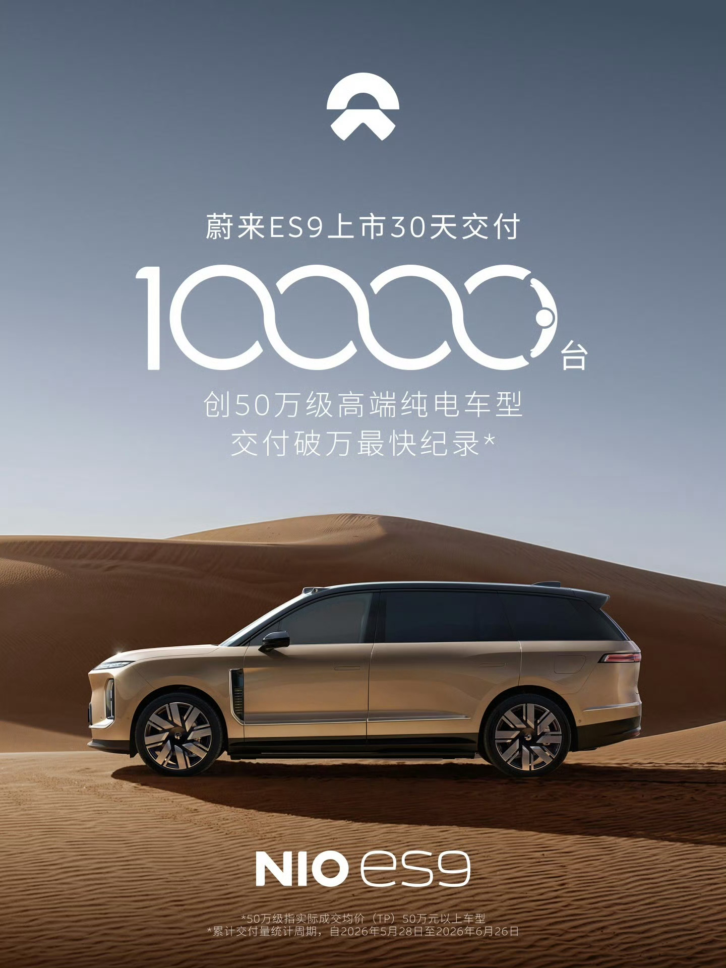 蔚来ES9上市30天交付1万台这可是50多万的纯电超大SUV啊...太猛了，真的