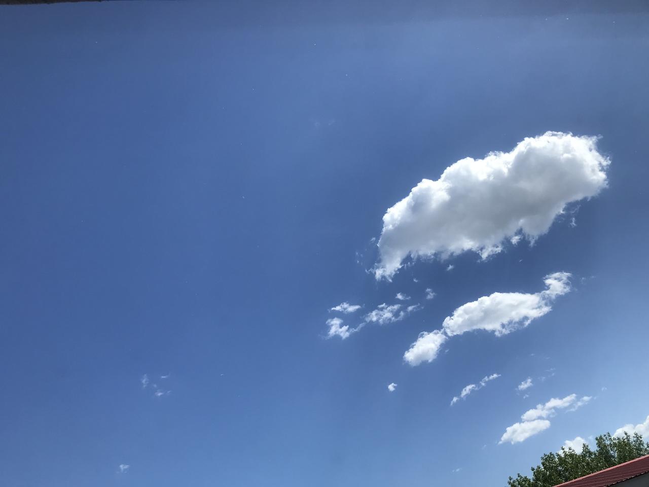 晒晒手机里随手一拍的蓝天天津滨海新区天空。