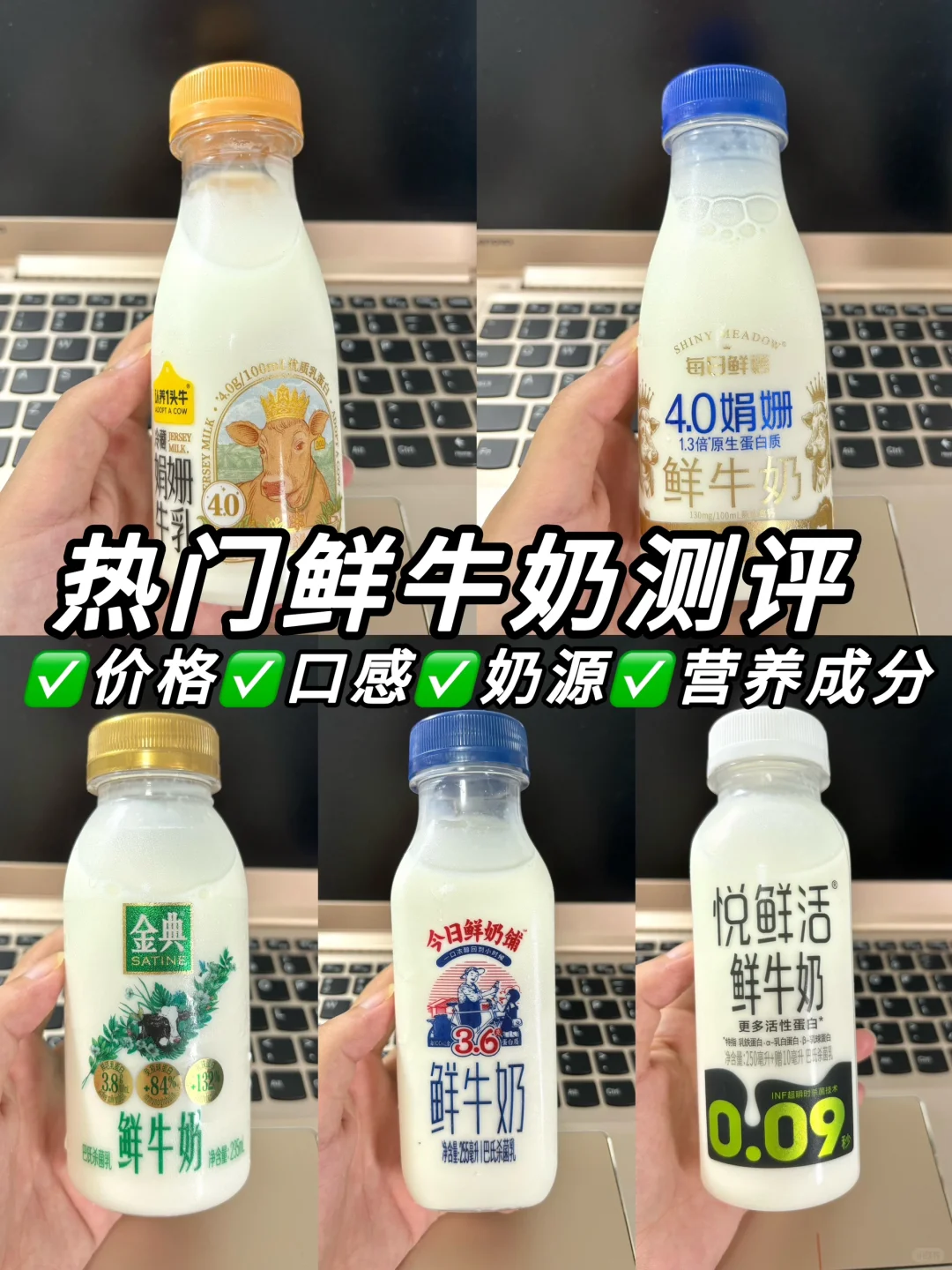早八党的5款热门鲜牛奶测评🔥