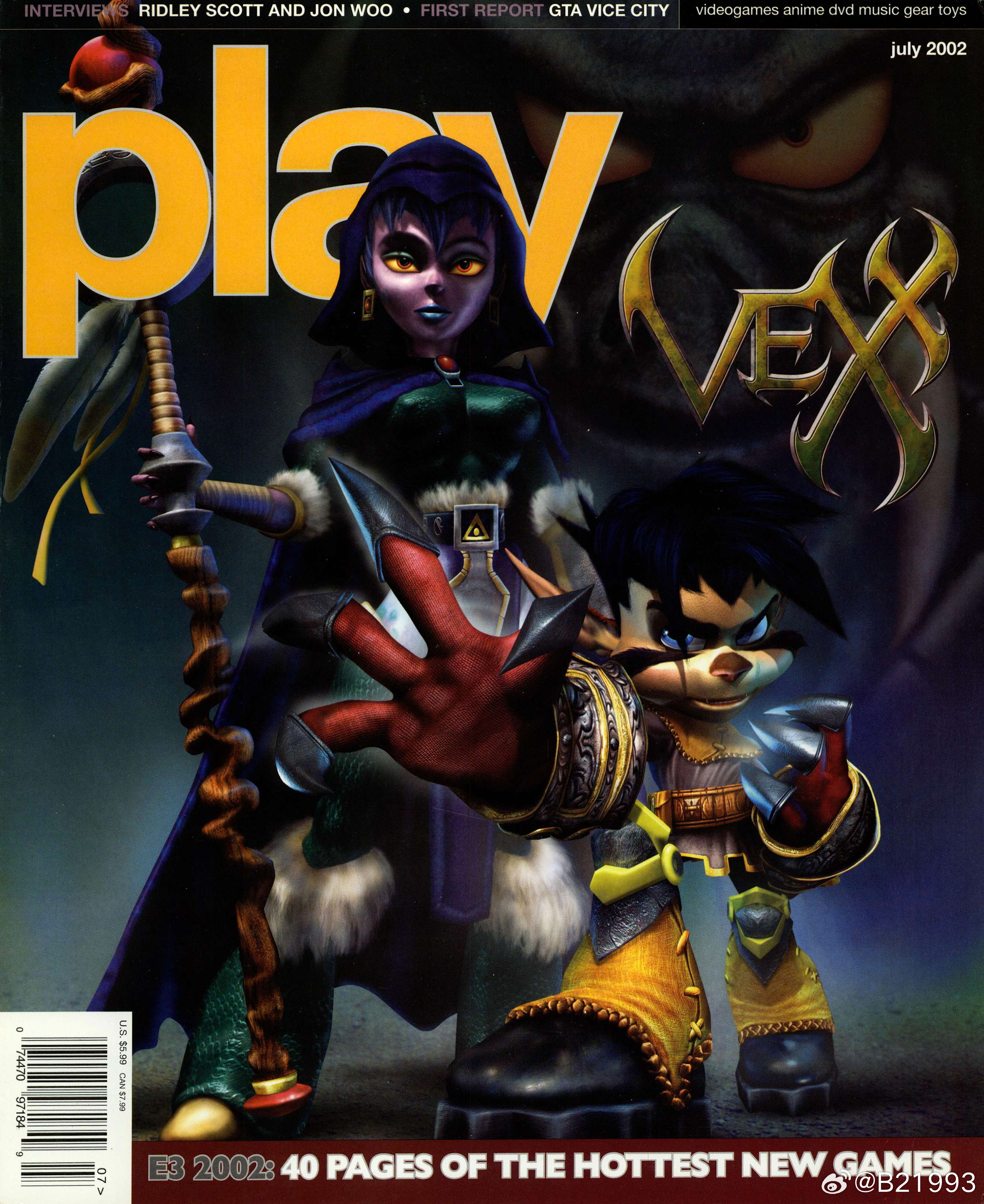 Vexx，Play，July 2002.Acclaim生命末期对当时大热的平台动