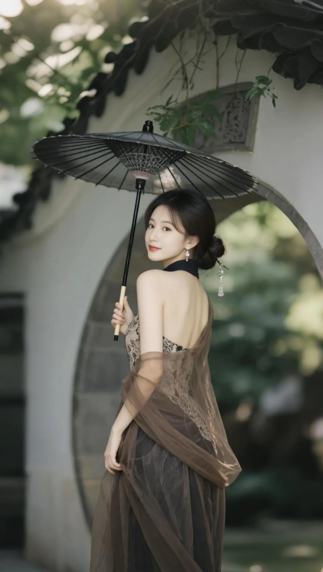 AI伞影佳人照 ai创作