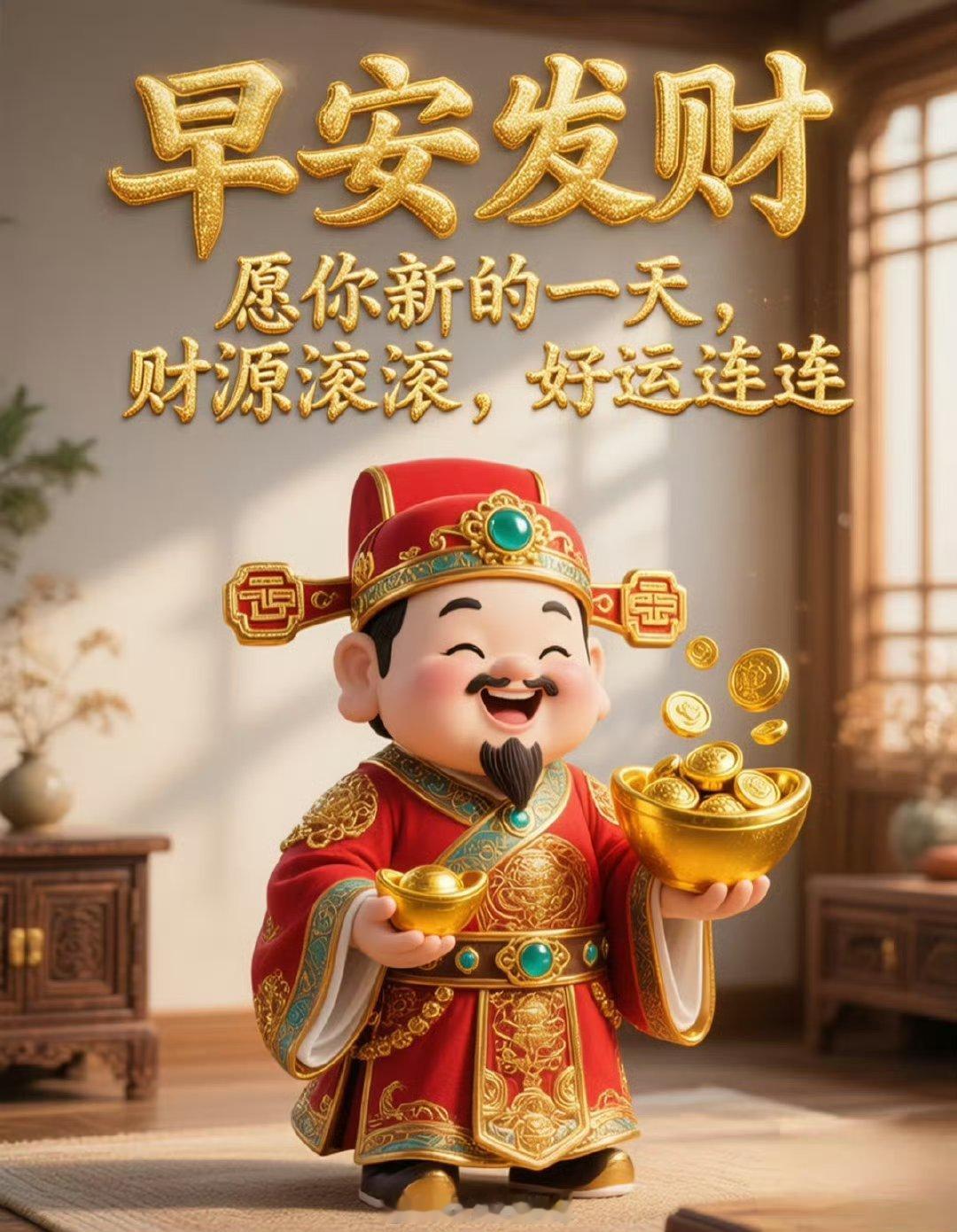 早上好！开市大吉，马年一路长虹，账户天天见红～ 