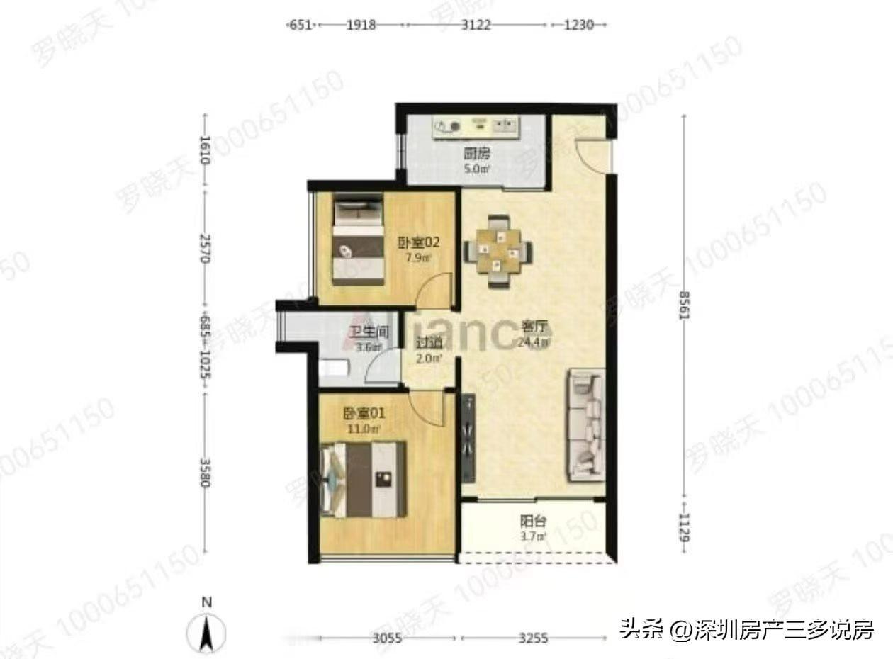 笋盘，近罗湖，福田
招商臻城77平2房，全新未入住
总价255万一口价。家楼下就