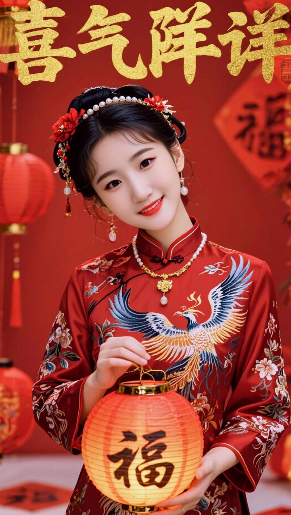 AI中式喜庆写真