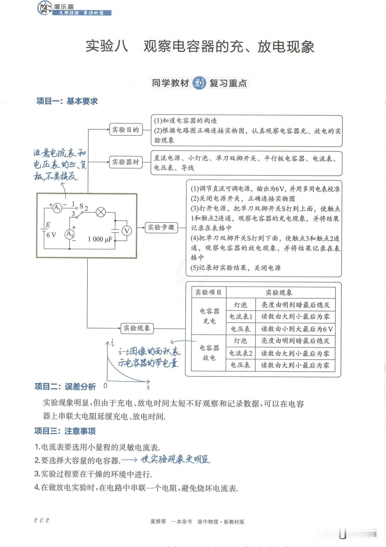 选修实验
电容器充放电