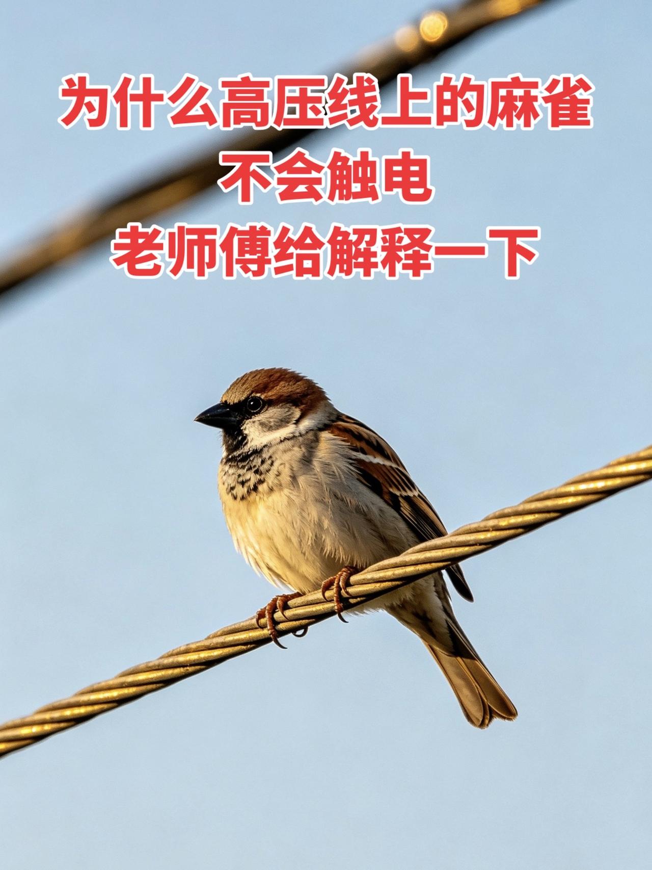 为什么高压线上的麻雀不会触电，老师傅给解释一下！