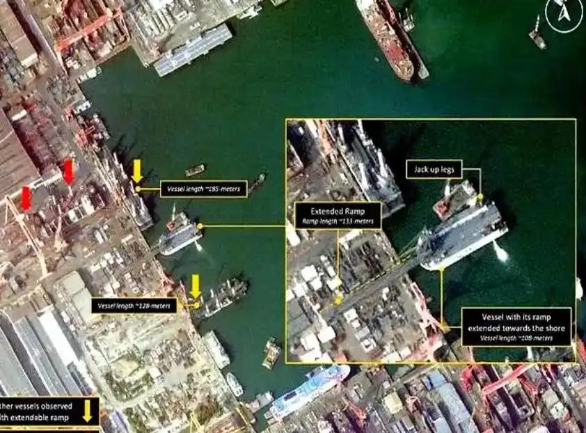 中日紧张之际，外国卫星猛然发现：中国多艘“夺岛神器”正在测试
 
一组从商业卫星