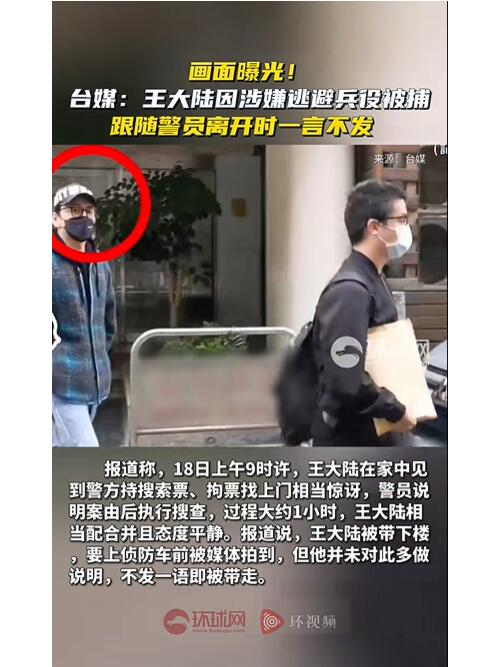 王大陆逃避兵役，面临何处罚？