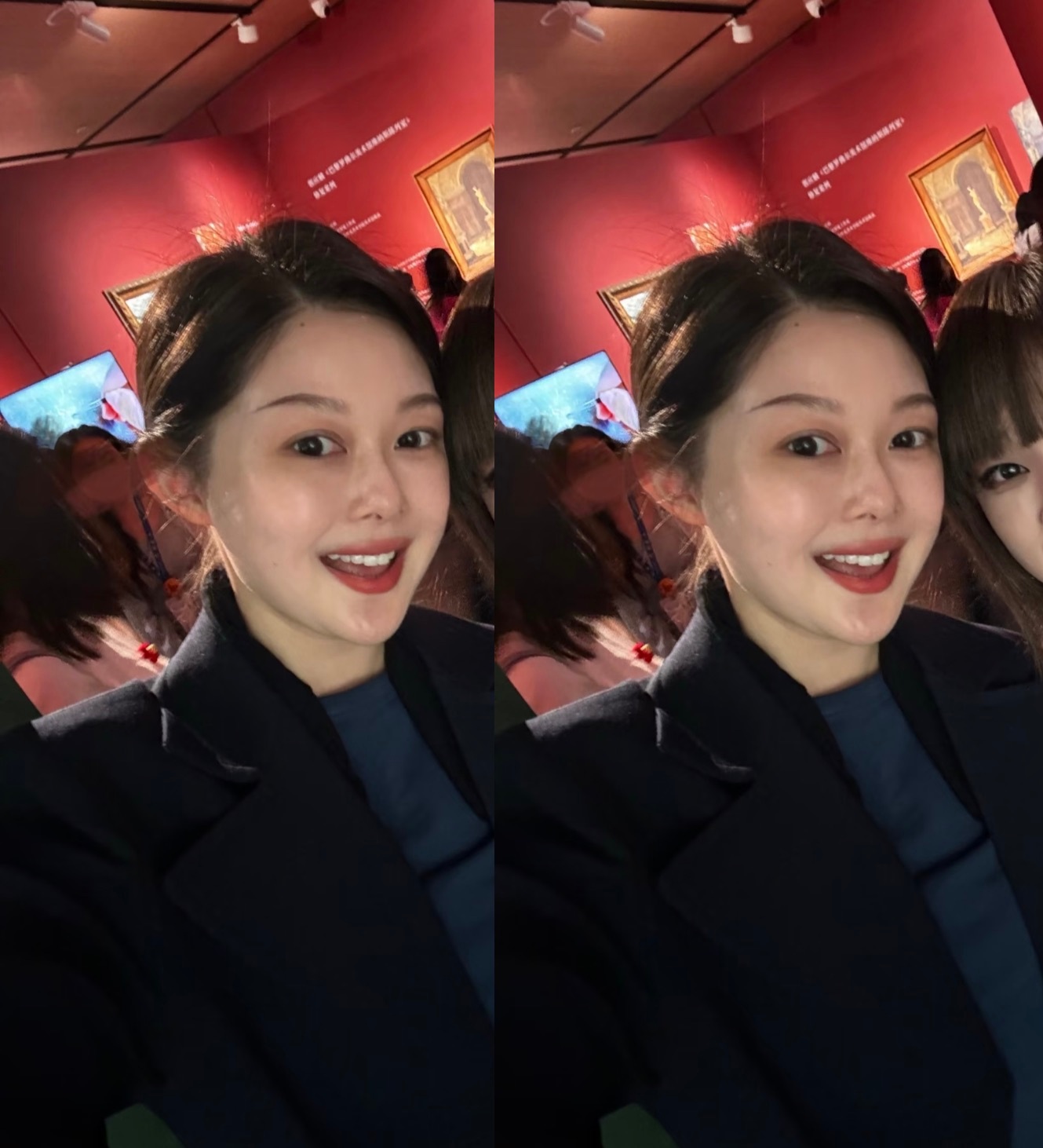 这两天路人合照镜头下的晚晚路人合照镜头下的晚晚