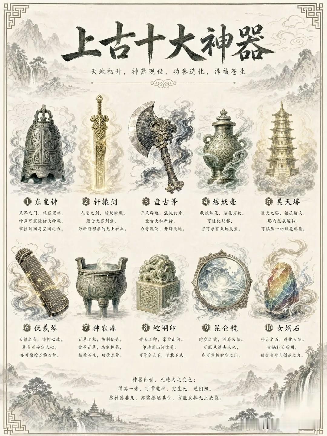 十大终极大杀器
上古神器