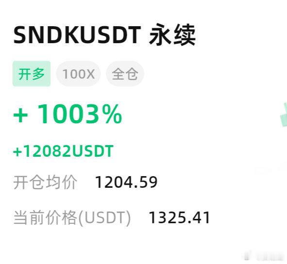 sndk（闪迪），1200附近的哆，现在都到1325之上了，狂揽120+空间，比