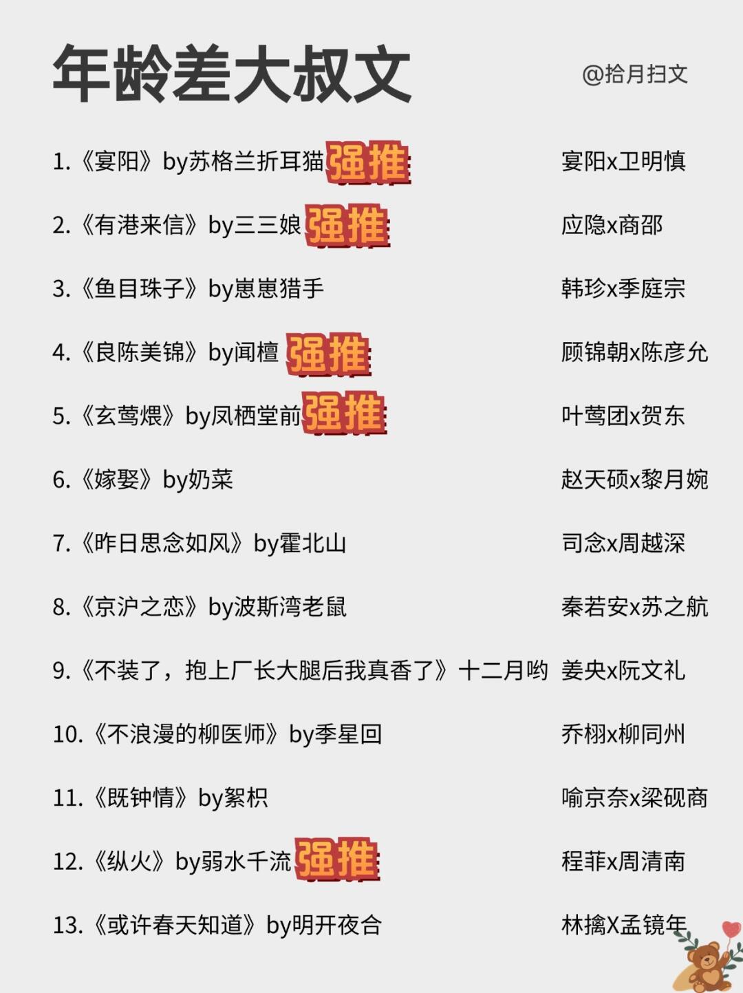 熬夜N刷❗26本超好看的年龄差大叔文‼