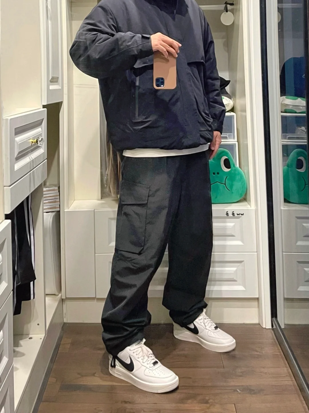 羽绒服叠穿｜工装风穿搭