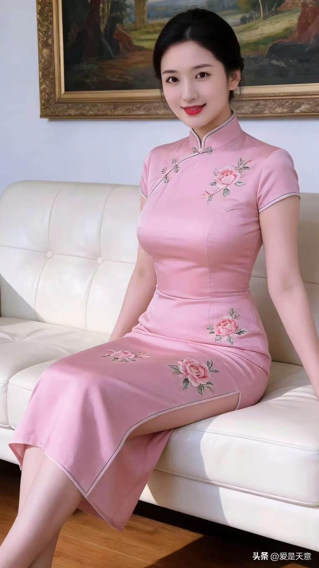 忆秦娥·旗袍咏
旗袍曳，
东方温婉凝风骨。
凝风骨，
牡丹凝艳，
繁花藏绿。
