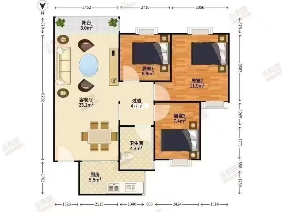益田村三房朝南业主诚心标准三房仅售42X万