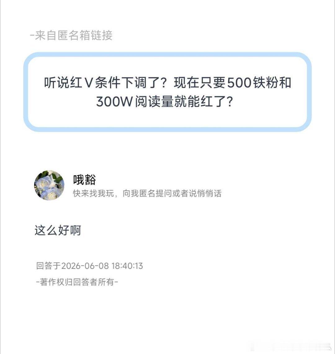 红V条件下调这么多吗？搞起来 